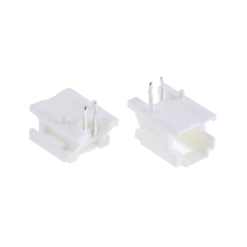 500 pcs - Molex MicroClasp Series Right Angle Through Hole PCB Header, 2 Contact(s), 2.0mm Pitch, 1 Row(s), Shrouded