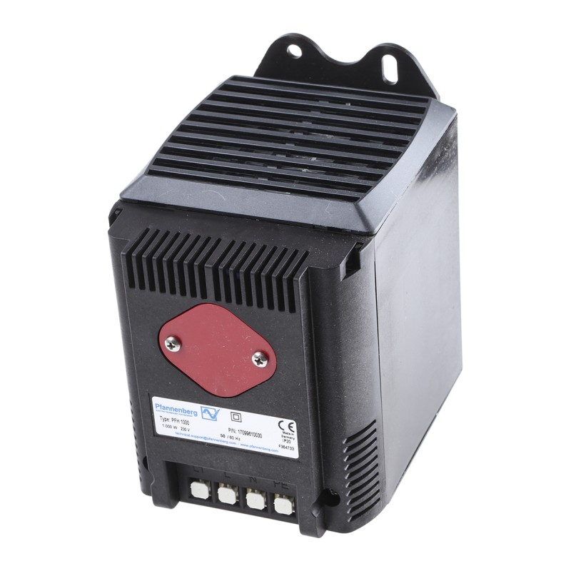 1 pcs - Pfannenberg Enclosure Heater, 230V ac, 1000W Output, 1015W Input, +55°C, 142mm x 88mm x 126mm