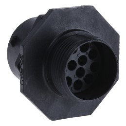 1 pcs - Souriau Circular Connector, 12 Contacts, Panel Mount, Plug, Female, IP68, IP69K, UTS Series
