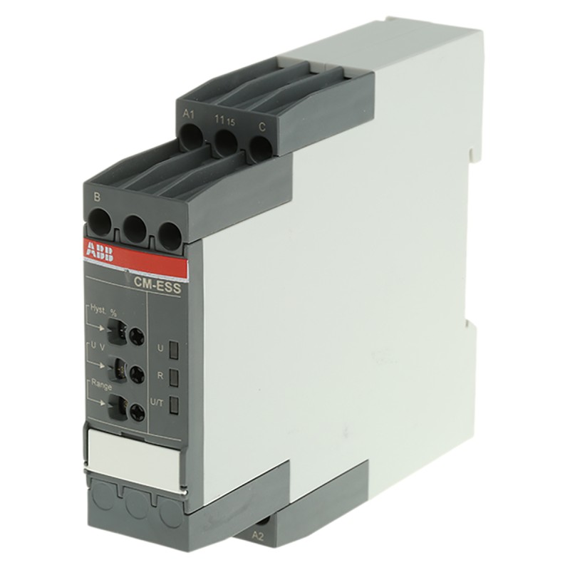 1 pcs - ABB Voltage Monitoring Relay, 1 Phase, SPDT, 3-30 V, 6-60 V, 30-300 V, 60-600 V, DIN Rail