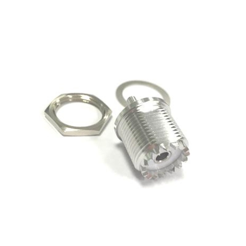 1 pcs - RS PRO, jack Cable Mount UHF Connector, 50Ω, Solder Termination, Straight Body