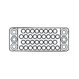 70 pcs - TE Connectivity, M Male Connector Housing, 3.81mm Pitch, 50 Way, 4 Row