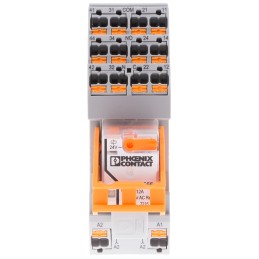1 pcs - Phoenix Contact DIN Rail Power Relay, 24V ac Coil, 8.5A Switching Current, DPDT