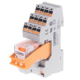 1 pcs - Phoenix Contact DIN Rail Power Relay, 24V ac Coil, 8.5A Switching Current, DPDT