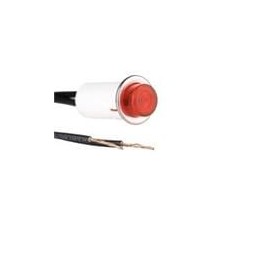 1 pcs : 32R-2111 - Panel Mount Indicator Lamps Round PMI .5in. Neon 125V Wire Red