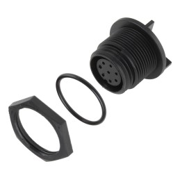 1 pcs - Bulgin Circular Connector, 8 Contacts, Rear Mount, Miniature Connector, Socket, Female, IP68, Buccaneer 400 Series