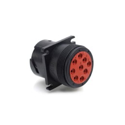 1 pcs - Amphenol Industrial Circular Connector, 9 Contacts, Panel Mount, Socket, IP67, AHD Series