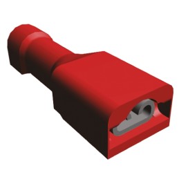 1 Bag of 1000 - TE Connectivity Ultra-Fast .110 Red Insulated Female Spade Connector, Receptacle, 2.79 x 0.8mm Tab Size, 0.3mm² 
