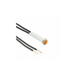 1 pcs : 36EN-2313 - Panel Mount Indicator Lamps PMI RND 5/16' Neon 125V Wire AMB Flush
