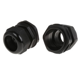 1 Bag of 2 - HellermannTyton NGM Series Black Nylon Cable Gland, M63 Thread, 34mm Min, 44mm Max, IP68