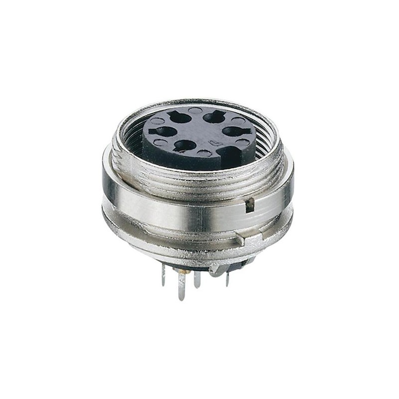 1 pcs - Lumberg, KGR 12 Pole M16 Din Socket, DIN EN 60529, DIN EN 60664, 3A, 160 V ac IP40, Threaded, Female, Panel Mount