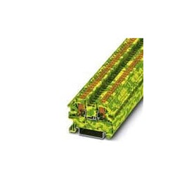 1 pcs : 1078963 - DIN Rail Terminal Blocks Push-In Term Block Green-Yellow