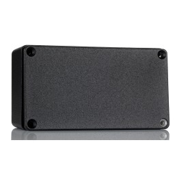 1 pcs - Hammond 1590 Series Black Die Cast Aluminium Enclosure, IP54, Black Lid, 121.1 x 66 x 40mm