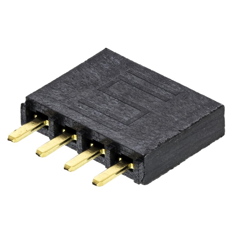 1 pcs - Samtec SSW Series Straight Through Hole Mount PCB Socket, 4-Contact, 1-Row, 2.54mm Pitch, Solder Termination