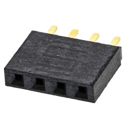 1 pcs - Samtec SSW Series Straight Through Hole Mount PCB Socket, 4-Contact, 1-Row, 2.54mm Pitch, Solder Termination