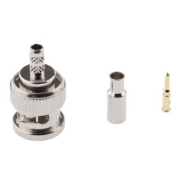 1 pcs - Amphenol, Plug Cable Mount BNC Connector, 75Ω, Crimp Termination, Straight Body