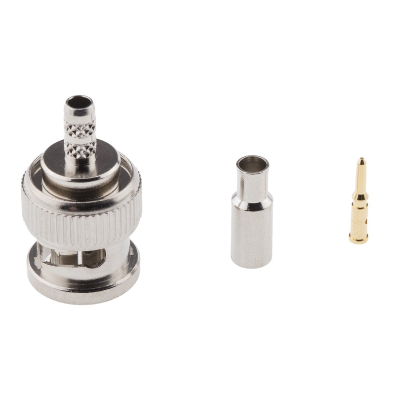 1 pcs - Amphenol, Plug Cable Mount BNC Connector, 75Ω, Crimp Termination, Straight Body