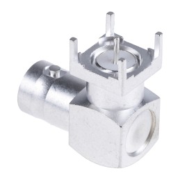 1 pcs - RS PRO, jack PCB Mount BNC Connector, 50Ω, Through Hole Termination, Right Angle Body