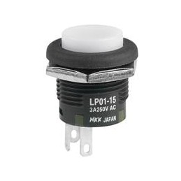 1 pcs : LP0115CCKW01B - Pushbutton Switches SHORT BODY PUSHBUTTON/ILL WHITE