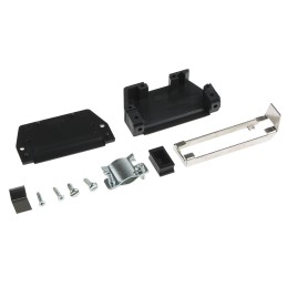 1 pcs - MH Connectors MHED Series Thermoplastic Angled, Straight D Sub Backshell, 25 Way, Strain Relief