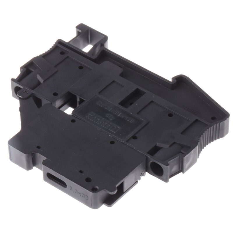 1 pcs - Phoenix Contact Black Fused DIN Rail Terminal, 1-Level, Spring Clamp Termination, Fused
