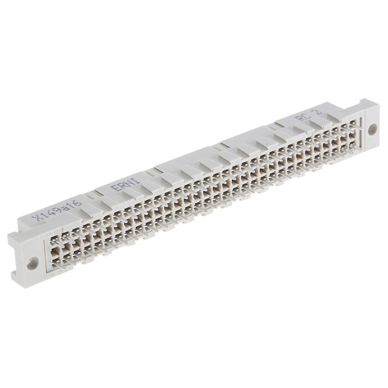 62 pcs - ERNI 64 Way 2.54mm Pitch, Type C Class C2, 2 Row, Straight DIN 41612 Connector, Socket