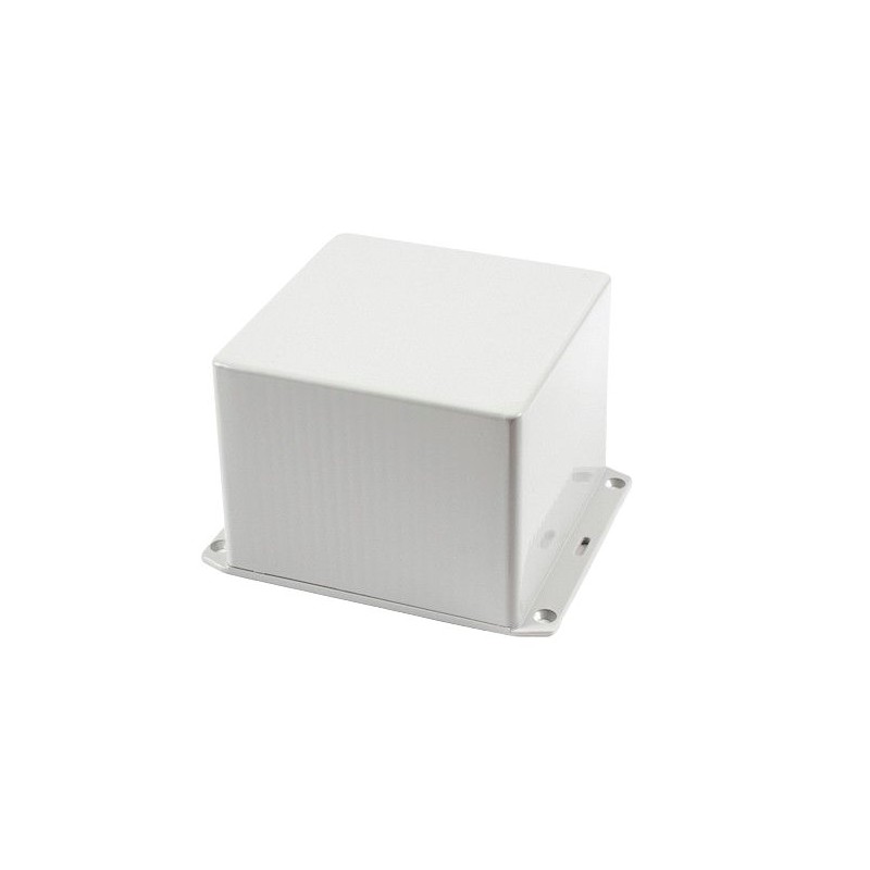 1 pcs - Hammond 1591 Series Light Grey Flame Retardant ABS Enclosure, IP54, Flanged, Light Grey Lid, 120 x 120 x 94mm