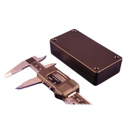 1 pcs - Hammond 1591 Series Black ABS Enclosure, IP54, Black Lid, 113.82 x 63.32 x 28.25mm