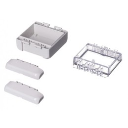 1 pcs - Bopla Bocube Series Light Grey Polycarbonate V0 Enclosure, IP66, IP68, IK07, Transparent Lid, 89 x 80 x 47mm