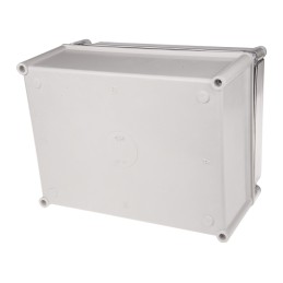 1 pcs - CAHORS GRP Combiester Series Grey Fibreglass Enclosure, IP66, Transparent Lid, 360 x 270 x 201mm