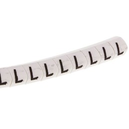 1 Reel of 1000 - HellermannTyton HGDC Slide On Cable Markers, Black on White, Pre-printed 'L', 1 - 3mm Cable