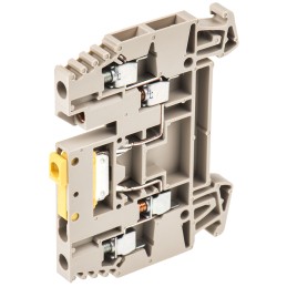1 pcs - Weidmuller WTR Series Brown Test Disconnect Terminal Block, 2.5mm², Single-Level, Screw Termination