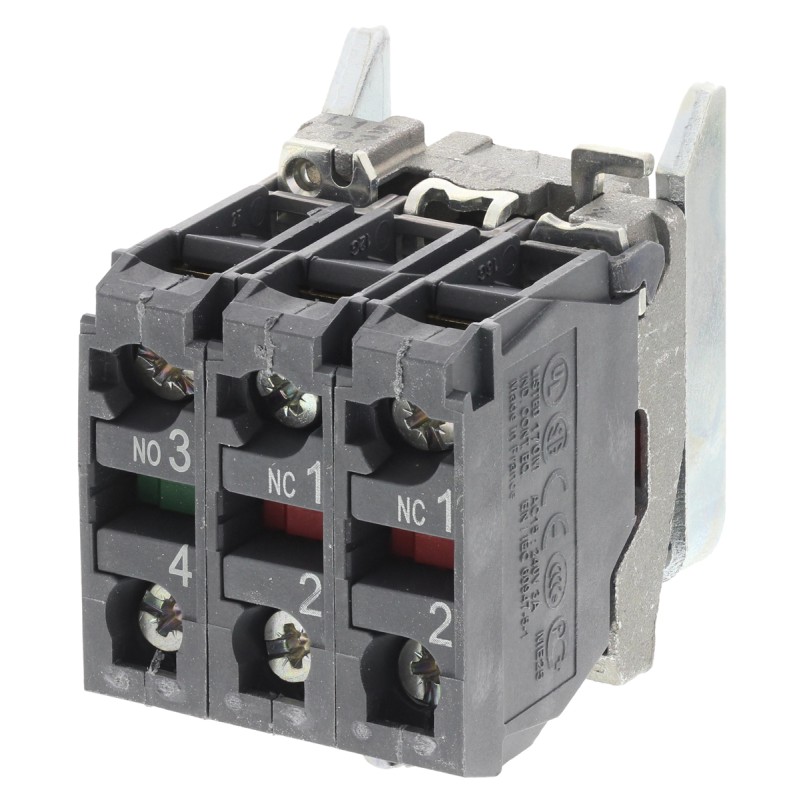 1 pcs - Schneider Electric Harmony XB4 Contact Block - 1NO 2NC 600 V
