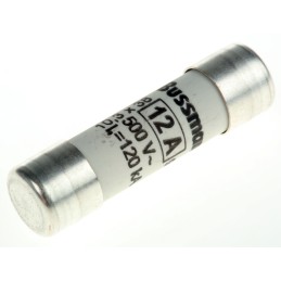 10 pcs - Eaton 12A Ceramic Cartridge Fuse, 10 x 38mm