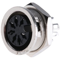 1 pcs - RS PRO 7 Pole Din Socket, 4A, 100 V ac, Female, Panel Mount