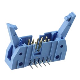 72 pcs - TE Connectivity AMP-LATCH Series Right Angle Through Hole PCB Header, 10 Contact(s), 2.54mm Pitch, 2 Row(s), Shrouded