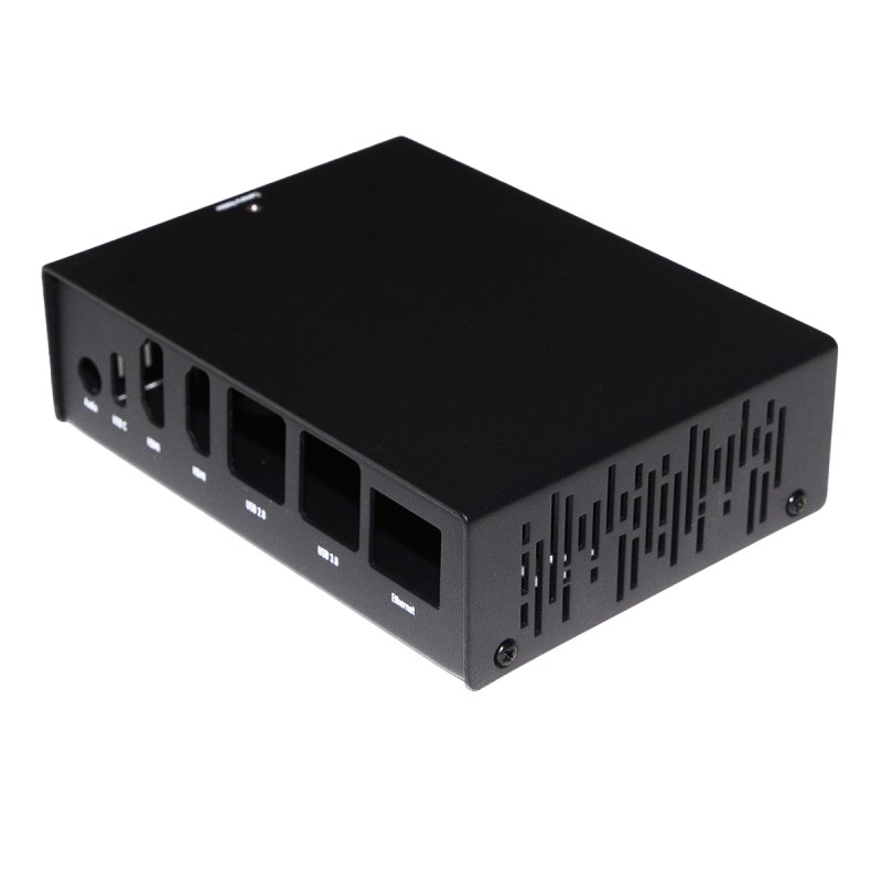 1 pcs - Okdo Metal ROCK SBC Case for use with ROCK 5 Model B Single Board Computer, Black