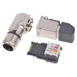 10 pcs - Telegartner MFP8 Series Male RJ45 Connector, Cable Mount, Cat6a