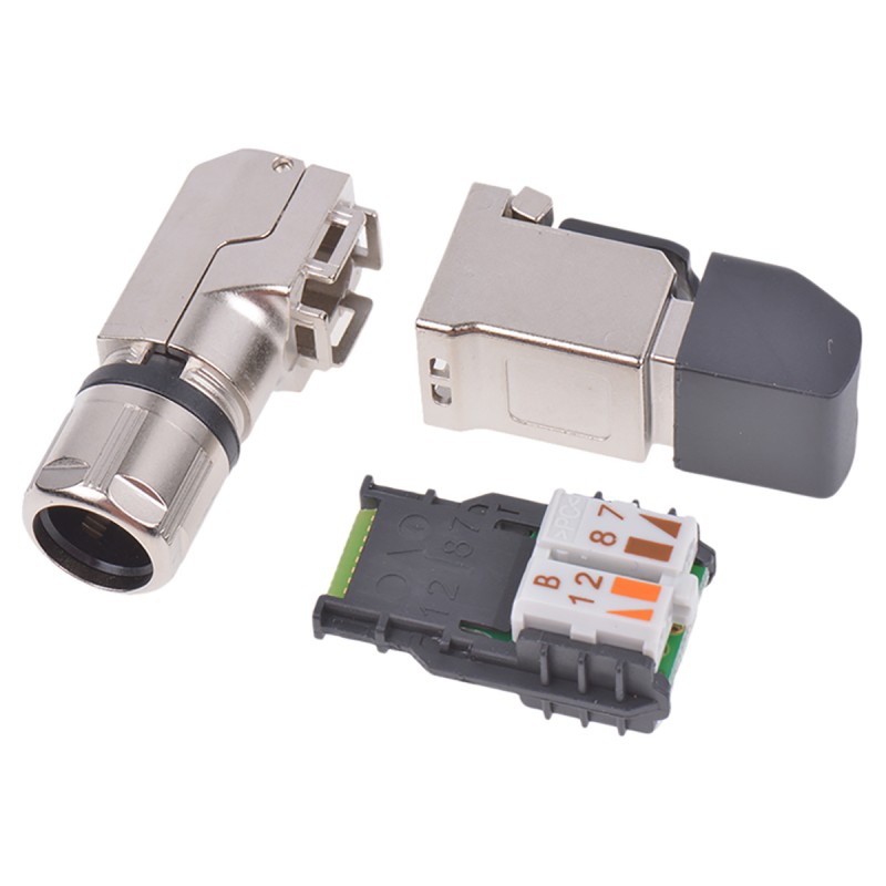 10 pcs - Telegartner MFP8 Series Male RJ45 Connector, Cable Mount, Cat6a