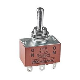 1 pcs : S7A - Toggle Switches DPDT ON-OFF-ON MED SOLDER LUG