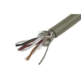 1 Reel of 50 M - Alpha Wire Twisted Pair Data Cable, 4 Pairs, 0.14 mm², 8 Cores, 26 AWG, Screened, 50m, Grey Sheath