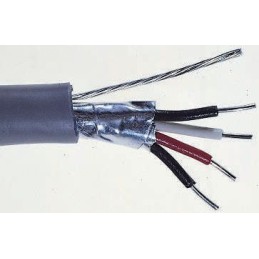 1 Reel of 500 M - RS PRO Multicore Data Cable, 2 Pairs, 0.64 mm², 4 Cores, 22 AWG, Screened, 500m, Grey Sheath