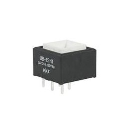 1 pcs : UB15SKW035F - Pushbutton Switches SP ON-(ON) BRT GN AG