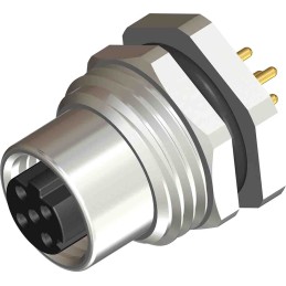 1 pcs - RS PRO Circular Connector, 4 Contacts, Rear Mount, M12 Connector, Socket, Female, IP67