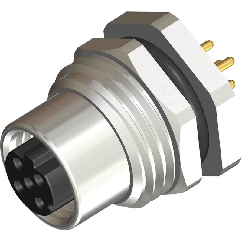 1 pcs - RS PRO Circular Connector, 4 Contacts, Rear Mount, M12 Connector, Socket, Female, IP67