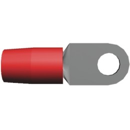 1 pcs - TE Connectivity, TERMINYL Insulated Ring Terminal, M10 Stud Size, 26.7mm² to 42.4mm² Wire Size, Red