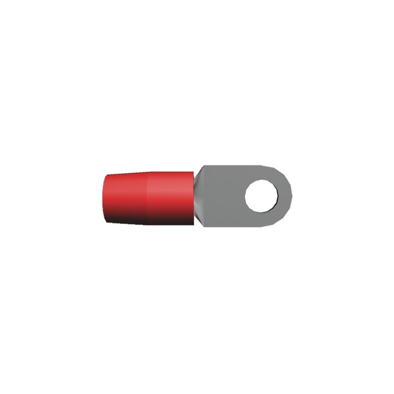 1 pcs - TE Connectivity, TERMINYL Insulated Ring Terminal, M10 Stud Size, 26.7mm² to 42.4mm² Wire Size, Red