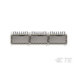 8 pcs - TE Connectivity QSFP Connector, Cage & Heatsink 3-Port 1-Position, 2342886-1