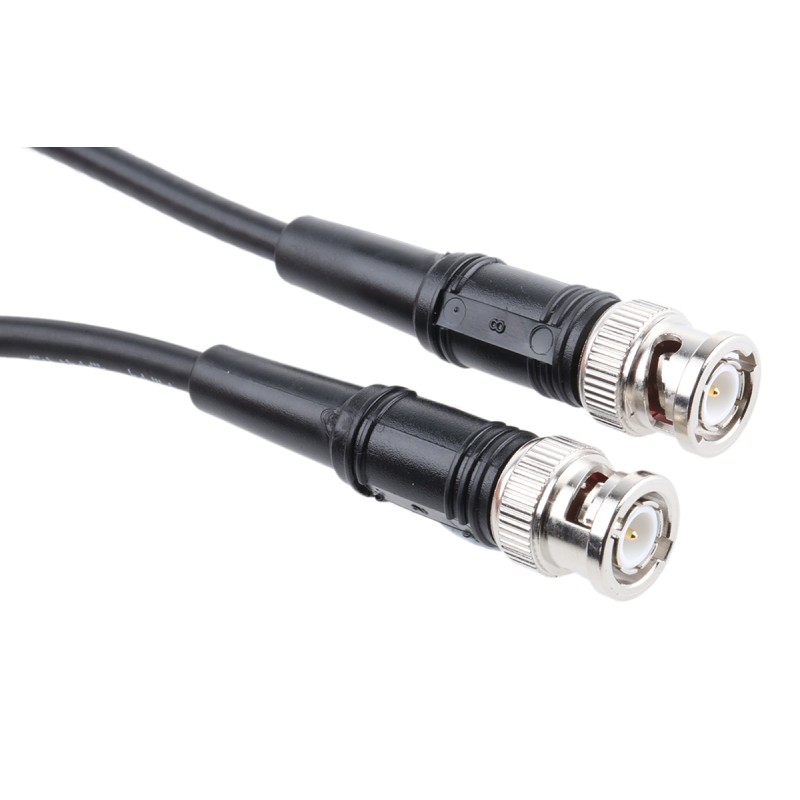 1 pcs - Atem Male BNC to Male BNC Coaxial Cable, 500mm, RG58C/U Coaxial, Terminated