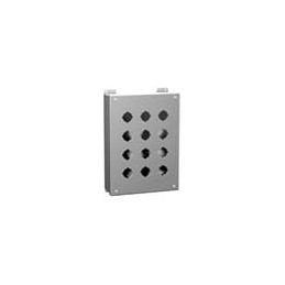 1 pcs : 1435MO - Electrical Enclosures Pushbutton Encl - 12 PB x 22.5mm - 11.75 x 8.50 x 3.00' - Steel/Gray
